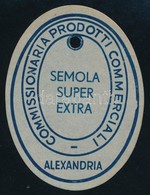 Cca 1900 Liszteszsák Zárjegy. Alexandria / Flour Bag Tax Stamp - Non Classés