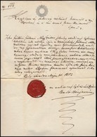 1852 Szignettás Okmány 15kr - Ohne Zuordnung