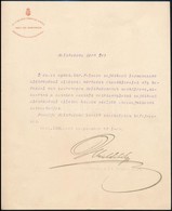 1905 Bécs, A Király Személye Körüli Minisztérium Segédhivatali Igazgatóságának értesít?je Bárói Díszoklevél Adományozásá - Non Classificati