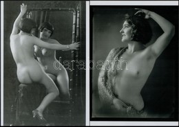 Cca 1928 Demeter Károly (1892-1983) Párizsi Korszakából Való Szolidan Erotikus Felvételek, 2 Db Vintage üveglemez Negatí - Sonstige & Ohne Zuordnung