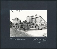 1982 Jankovszky György(1946-): Budapest, VIII. Kerület, Leonardo Da Vinci Utca, Feliratozva, Aláírt, Pecséttel Jelzett,  - Sonstige & Ohne Zuordnung