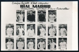1961 A Real Madrid Focicsapat Budapesten 9x14 Cm - Other & Unclassified