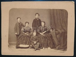 Cca 1870 Schleincz Familia Fotója 15x12 Cm - Other & Unclassified