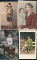 Cca 1939 Kézzel Színezett Privát Képek, 4 Db Vintage Fotó, 14x9 Cm - Sonstige & Ohne Zuordnung
