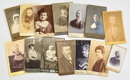 Cca 1880-1900 14 Db Fotó Budapesti Fényképészek M?terméb?l, Vizitkártya Méretben - Sonstige & Ohne Zuordnung