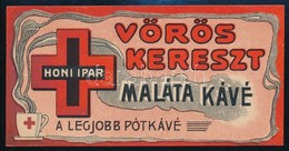 Vörös Kereszt Maláta Kávé Szecessziós Számolócédula, Szép állapotban - Advertising