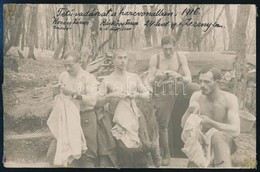 1916 Tet?vadászat A Harctéren, Fotólap, Hátulján Feliratozva, 9×14 Cm - Altri & Non Classificati