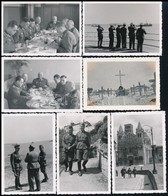 Cca 1940-1945 17 Db Német Katonafotó, Részben A Keleti Frontról Is, Egy Részük Hátulján Feliratozva, Különböz? Méretben - Altri & Non Classificati