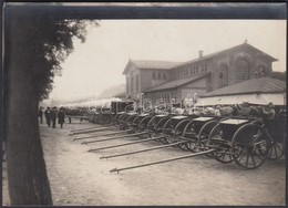 Cca 1910-20 A Háború. Indulásra Kész Municióskocsik, Verzón Feliratozott Fotó, 11x16cm - Other & Unclassified