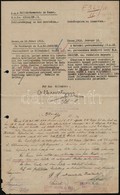 1918 Katonai Dokumentum, Szénforgalom A Katonai üzemekben Kassán Kiadva. - Altri & Non Classificati