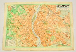 Budapest Belterülete, 1:25000, M. Kir. Honvéd Térképészeti Intézet, Kis Sérüléssel, 50×70 Cm - Andere & Zonder Classificatie