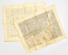 Cca 1910 Buziás, Fogaras 2 Db Katonai Térkép / Military Maps - Autres & Non Classés