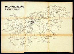 Cca 1920-30 Kétoldalas Térkép: Magyarország üdül?térképe, Valamint Budapest és Északi Környéke. 33x47,5cm - Sonstige & Ohne Zuordnung