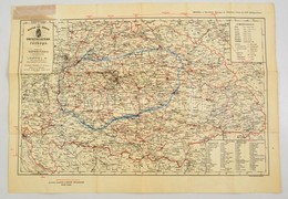 1914 Hátsek Ignác: A Magyar Szent Korona Országainak Térképe. Franklin Társulat, Javított, 37x52 Cm - Autres & Non Classés