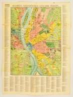 Cca 1914 Budapest Térképe. 48x62 Cm Eggenberger. Szélén Ragasztással Meger?sítve - Autres & Non Classés
