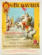1968 ?s-Budavára Plakát Ofszet Reprintje, Szélén Kis Szakadások, 93x69 Cm - Sonstige & Ohne Zuordnung