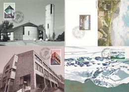 Liechtenstein Lot 4 Maximum Card & Postcards 1982-1987 - - Lettres & Documents