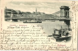 T2 1899 Budapest, Lánchíd, DDSG Uszályok, Emb. - Ohne Zuordnung
