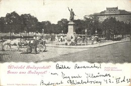 T3 1899 Budapest V. Pet?fi Szobor, Lovaskocsi. Schmidt Edgar Kiadása (r) - Ohne Zuordnung