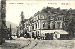 T2 Brassó, Kronstadt, Brasov; Kolostor Utca üzletekkel / Street View With Shops - Unclassified