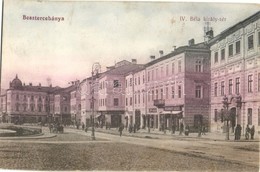 T2/T3 Besztercebánya, Banská Bystrica; IV. Béla Király Tér, Holesch Árpád, Dragonszky József, Löwy Jakab üzlete / Square - Non Classés