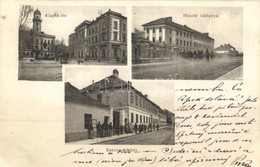 T2 Komárom, Komárno; Klapka Tér, Klapka György Szobor, üzletek, Huszár Laktanya, Huszárok, Katonai Kórház / Square, Stat - Unclassified