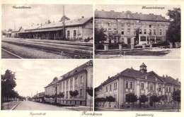 T2 Komárom, Komárno; Vasútállomás, M. Kir. Frigyes F?herceg Huszár Laktanya, Igmándi út, Járásbíróság / Railway Station, - Unclassified