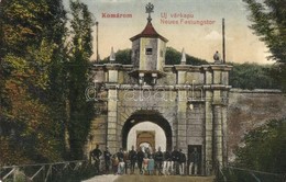 * T2/T3 Komárom, Komárno; Új Várkapu, Osztrák-magyar Katonák. L. H. Pannonia / Neues Festungstor / Castle Gate, K.u.K. S - Unclassified