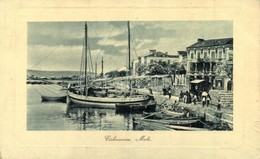 T2/T3 Crikvenica, Cirkvenica; Hafen / Kiköt?. W. L. Bp. 3863. / Luka / Port, Molo, Boats (kopott Sarkak / Worn Corners) - Zonder Classificatie