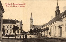 T2/T3 Magyarkanizsa, Stara Kanjiza; Római Katolikus Zárda és Templom. W. L. Bp. 2163. / Catholic Church And Convent, Nun - Ohne Zuordnung