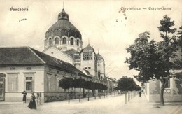 T3 Pancsova, Pancevo; Corvin Utca, Zsinagóga. Horovitz Kiadása / Street View, Synagogue (fa) - Non Classificati