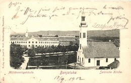 T3 Banja Luka, Banjaluka; Militaramtsgebaude, Serbische Kirche / Military Office Building, Orthodox Church (fa) - Unclassified