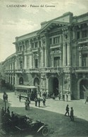 ** T2 Catanzaro, Palazzo Del Governo. Cart V. Asturi E Figli 3781. / Governor's Palace, Tram, Automobiles (EK) - Unclassified