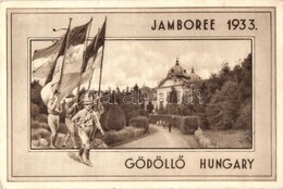 * T2/T3 1933 Gödöll?, Cserkész Jamboree / International Scouting Jamboree In Hungary, Boy Scouts With Flags (EK) - Unclassified