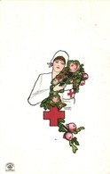 T2 WWI Red Cross Nurse Charity Art Postcard. S: K. Klári - Unclassified