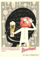 ** T2/T3 Pilsner Urquell Humoros Sör Reklámlap / Czech Plzen Beer Advertisement (EK) - Non Classés