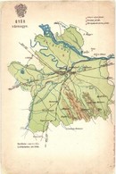 * T3 Gy?r Vármegye Térképe. Kiadja Károlyi Gy. / Map Of Gy?r County (r) - Zonder Classificatie