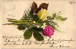 T2 Rose And Lily Of The Vale Flower Bouquet, Martin Rommel & Co. No. 513. - Non Classificati