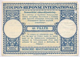 DN 64f 'Nemzetközi Válaszdíjszelvény' Pecsét Nélkül T:III Ly.
Hungary ND 64 Fillér 'International Reply Coupon' Without  - Non Classés