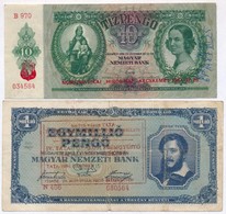 1936. 10P Rajta 'Numizmatikai 'Hirös Nap' Kecskemét 1987.07.25.' Felülbélyegzés + 1945. 1.000.000P Rajta '500 éve Város  - Unclassified