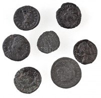 Római Birodalom 7db-os Vegyes Rézpénz Tétel, Közte II. Constantius 337-361. AE Follis (2,6g) + Sirmium / Jovianus 363-36 - Zonder Classificatie