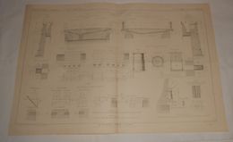 Plan De Types De Viaducs En Plein Cintre De 10 M. D'ouverture. 1864 - Opere Pubbliche