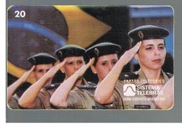 BRASILE ( BRAZIL) - TELEBRAS   -   1996 ARMY, WOMEN  - USED - RIF.10532 - Leger