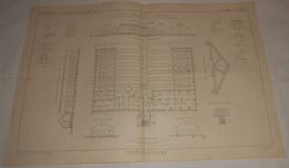 Plan Des Ateliers De Pampelune. Chemin De Fer De Saragosse à Alsasua. 1864 - Obras Públicas