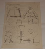 Plan Du Pilotis D'ammarage Dits Ducs D'Albe Du Port De Hambourg. 1864 - Public Works