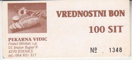 1994  SLOVENIJA  BON  100  TOLARJEV - Slovénie