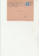 LETTRE AFFRANCHIE  GANDON N° 886  OBLITERE FLAMME ROUEN GRAND PORT DE VINS -PRIMEURS-BANANES 1954 - Oblitérations Mécaniques (flammes)