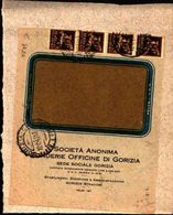 87360) Frontespizio Con 4xc..imperiale Aerea Con Soprastampa A.m.g.v.g  Il 18/10/1945 - Poststempel