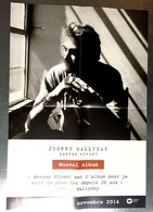 PLAN MEDIA BON DE PRECO AFFICHE PLIEE FORMAT 60X40 JOHNNY HALLYDAY RESTER VIVANT TRES BON ETAT RARE - Affiches & Posters