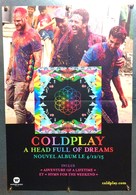 PLAN MEDIA BON DE PRECO AFFICHE PLIEE FORMAT 60X40 COLDPLAY A HEAD FULL OF DREAMS TRES BON ETAT RARE - Posters